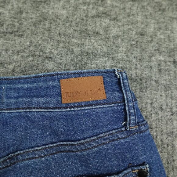 Judy Blue Jeans Womens 5/27 Denim Distressed Button Fly Boyfriend Fit Stretch - Picture 8 of 13